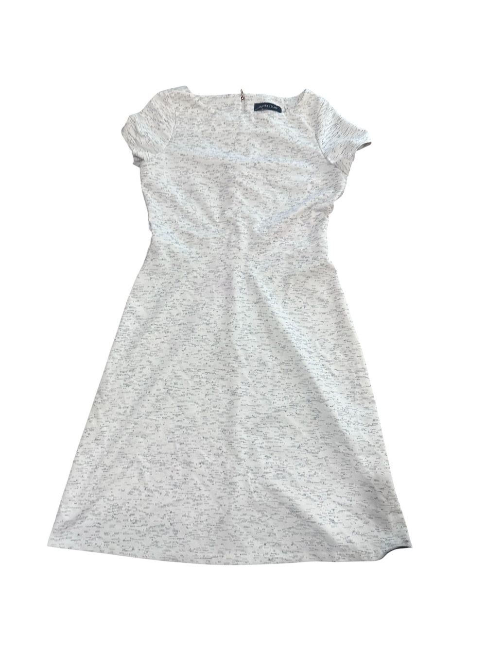 Ivanka Trump Size 8 White Black Textured Fit & Flare A-Line Dress